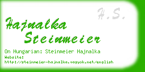 hajnalka steinmeier business card
